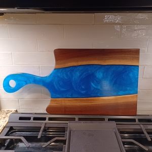 Live Edge Resin Cutting Board Serving Tray Charcuterie